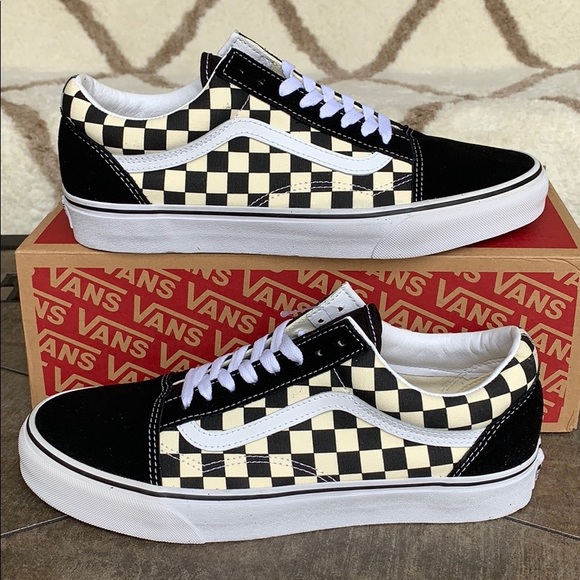 VANS OLD SKOOL PRIMARY CHECK BLACK/WHITE WMNS - Picture 8 of 16